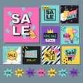 Vector illustration special offer big sale flayer card template special spring discount promotion poster. Royalty Free Stock Photo