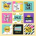 Vector illustration special offer big sale flayer card template special spring discount promotion poster. Royalty Free Stock Photo