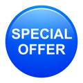 Special offer blue round button Royalty Free Stock Photo