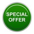 Special offer green round button Royalty Free Stock Photo