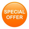 Special offer orange round button Royalty Free Stock Photo