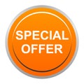 Special offer orange round button Royalty Free Stock Photo