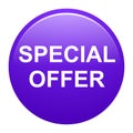 Special offer purple round button Royalty Free Stock Photo
