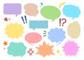 Speech balloon. Various kinds of sets. Vector illustration. Royalty Free Stock Photo