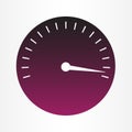 Vector illustration of speedometer gauges in purple color Royalty Free Stock Photo