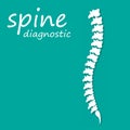 Vector illustration spine diagnostic symbol. Diagnostic center