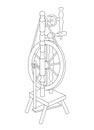 Vector illustration of spinning wheel Royalty Free Stock Photo