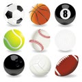 Vector illustration of sport balls