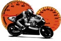 Vector illustration Sport superbike motorcycle with struments