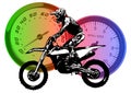 Vector illustration Sport superbike motorcycle with struments