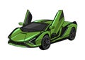 Vector Illustration Of Sports Car