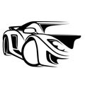 Vector illustration of sports car logo template, cool, luxurious and elegant. Royalty Free Stock Photo