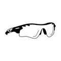 Vector illustration of sports equipment. Professional glasses for running, Cycling, and triathlon. Isolated on a white