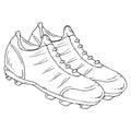 Boots icon. Vector illustration of sports shoes for playing soccer. Hand drawn soccer shoes Royalty Free Stock Photo