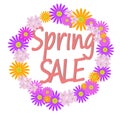 Vector illustration spring flowers for sale Royalty Free Stock Photo