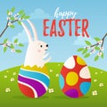 Happy Easter vector card design Royalty Free Stock Photo