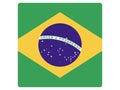 Square Flag of Brasil