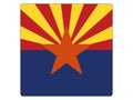 Square Flag of USA State of Arizona Royalty Free Stock Photo