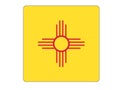 Square Flag of USA State of New Mexico