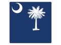 Square Flag of USA State of South Carolina