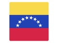 Square Flag of Venezuela Royalty Free Stock Photo
