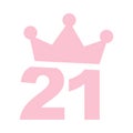 21st birthday party pink clip art Royalty Free Stock Photo