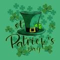 Vector illustration of St. Patrick`s Day background and greeting card