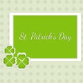 Vector illustration of St Patrick`s day. Green hat and Leprechaun clover design element with green wish lettering. for background, Royalty Free Stock Photo