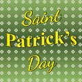 Vector illustration of St Patrick`s day. Green hat and Leprechaun clover design element with green wish lettering. for background, Royalty Free Stock Photo