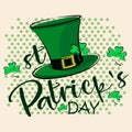 Vector illustration of St. Patrick's Day background and greeting card