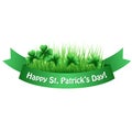 St Patricks Day Green clover banner