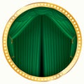 blue medallion stage star Royalty Free Stock Photo