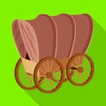 Vector illustration of stagecoach and wagon symbol. Set of stagecoach and ride stock vector illustration. Royalty Free Stock Photo