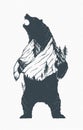 Standing Bear Illustration Royalty Free Stock Photo