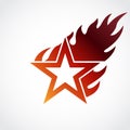 Star flames symbol Royalty Free Stock Photo
