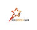 Star Logo Template Vector Illustration - Abstract Five sided Star Company Logotype Royalty Free Stock Photo