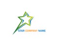Star Logo Template Vector Illustration - Abstract Five sided Star Company Logotype