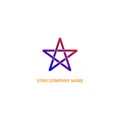 Star Logo Template Vector Illustration - Abstract Five sided Star Company Logotype