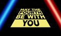 Vector Illustration Of Star wars day with stars Royalty Free Stock Photo
