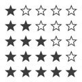 Vector star ratings icon set