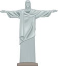 Statue of Christ the Redeemer Vector Illustration