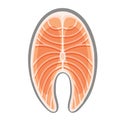 Vector illustration of a steak of salmon