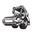 Vector illustration of steamroller Royalty Free Stock Photo