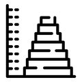 Abstract step progress bar icon