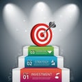 Vector illustration of 3 steps to success. Royalty Free Stock Photo