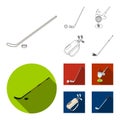 Vector design of and stick logo. Collection of and golf stock vector illustration. Royalty Free Stock Photo