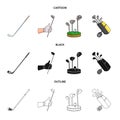 Vector design of and stick sign. Set of and golf stock symbol for web.
