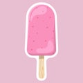 Vector illustration of a sticker in the form of popsicle