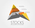 Stocks design element showing stock categorization Royalty Free Stock Photo