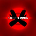 Vector illustration Stop terror